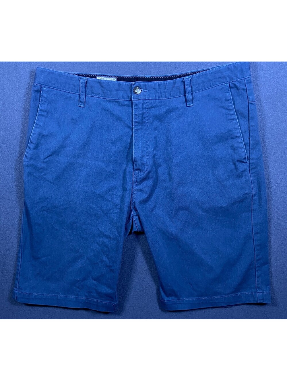 Volcom Mens Corpo Class Shorts Size 36 11" Blue Skater Surfer Baggy 90s Y2k Punk